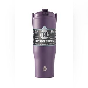 TAL Stainless Steel Hudson Tumbler with Flip-Up Straw 30oz, Purple